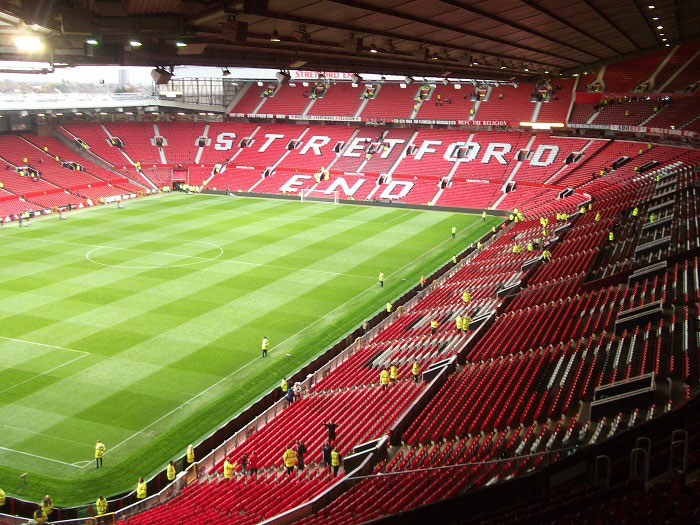 View of the pitch at Old Trafford